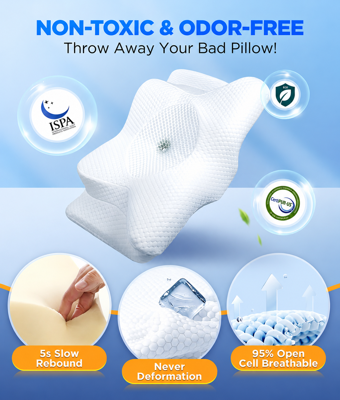 EasyRest® Memory Foam Neck Pillow