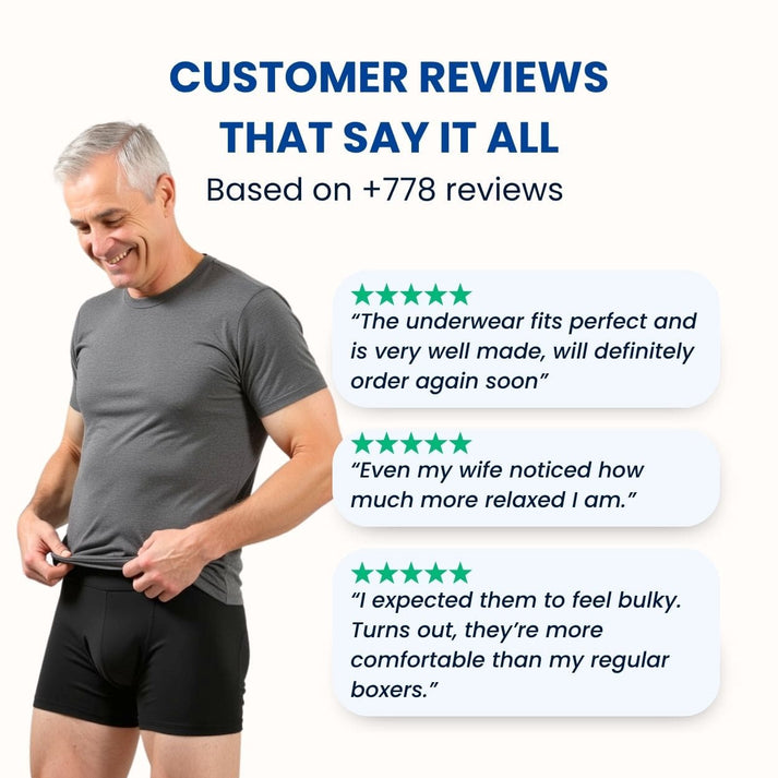 Men’s Maximum Absorbency Cotton Boxer Briefs
