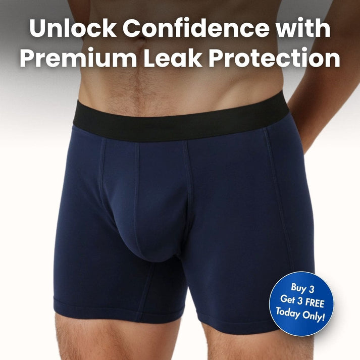 Men’s Maximum Absorbency Cotton Boxer Briefs