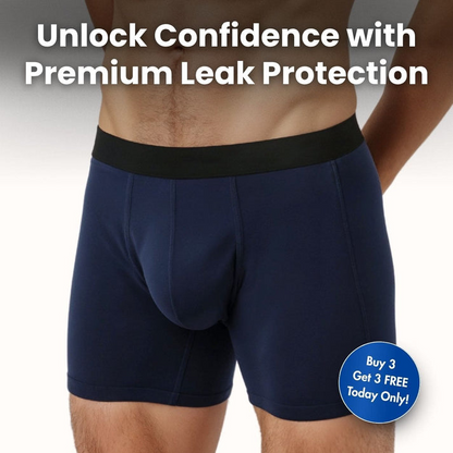 Men’s Maximum Absorbency Cotton Boxer Briefs