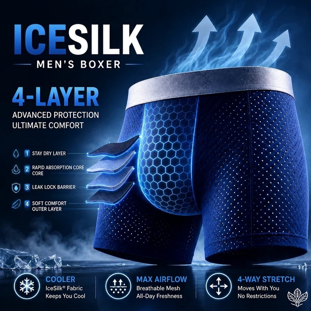 🔥 BEST DEAL 70% OFF🔥Premium Leakproof IceSilk Mesh Men's Boxer