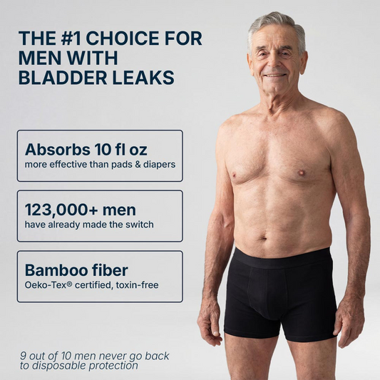 Men’s Ultra Absorbent Washable Incontinence Boxer- Titan Boxers