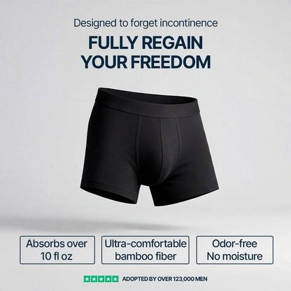 Men’s Ultra Absorbent Washable Incontinence Boxer- Titan Boxers