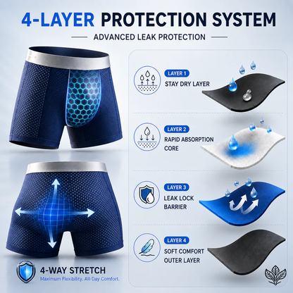 🔥 BEST DEAL 70% OFF🔥Premium Leakproof IceSilk Mesh Men's Boxer