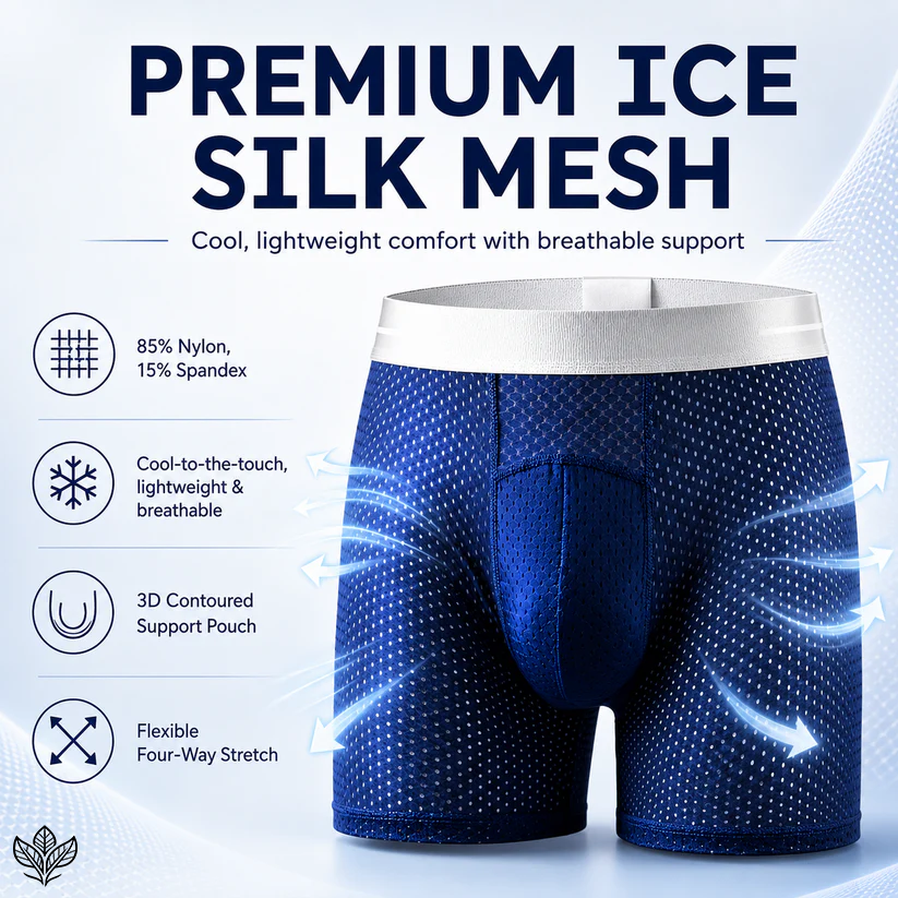 🔥 BEST DEAL 70% OFF🔥Premium Leakproof IceSilk Mesh Men's Boxer